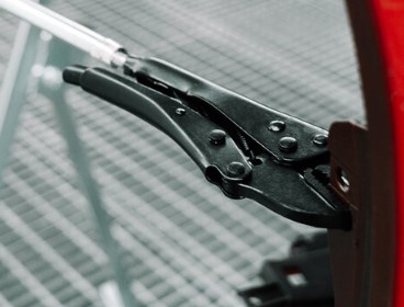 Detailfoto Lackierständer für Stoßstangen