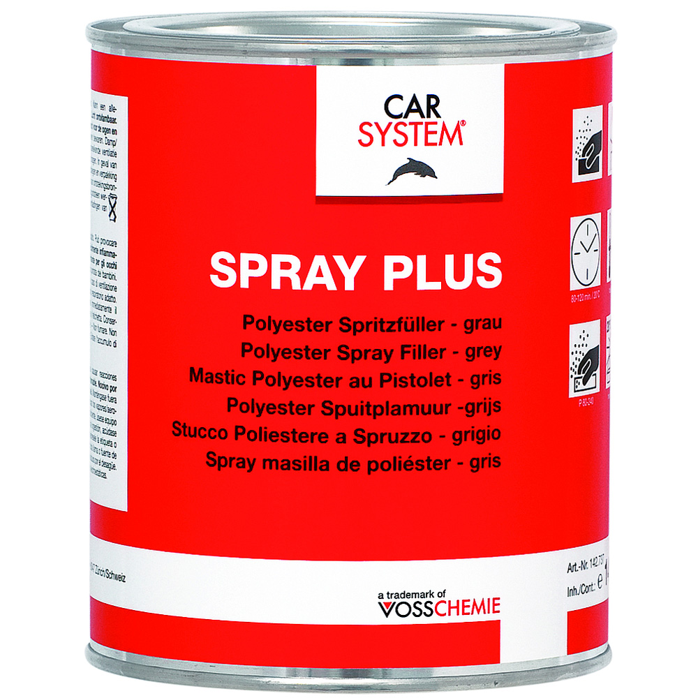 Spritzspachtel Spray Plus Dose hellgrau inkl. Härter 1,5kg