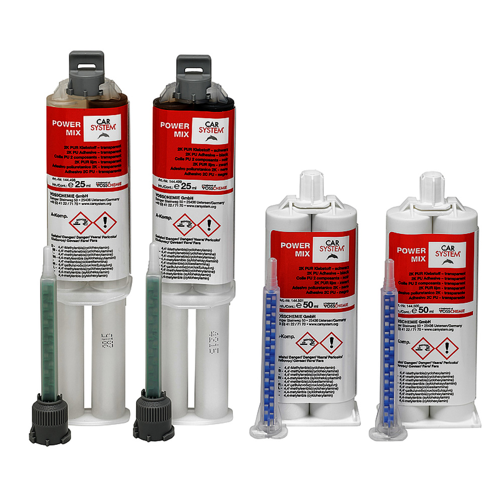2K Kunststoffkleber für die Reparatur von Kunststoffteilen 50ml transparent / schwarz 
