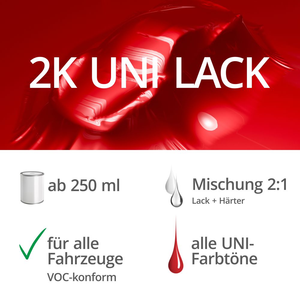 2K Unilack für Lackierpistole MERCEDES 7700 ALTOGRAU MET.