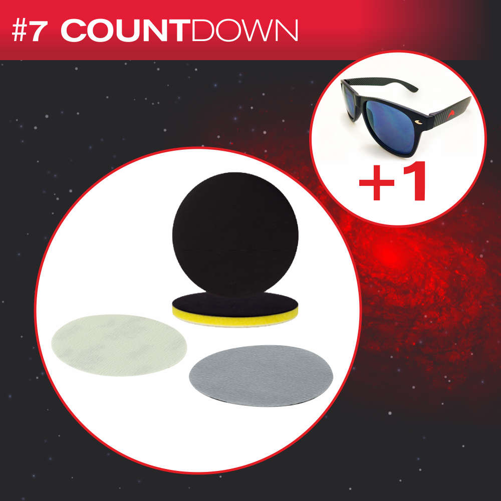 Aktion Countdown: das perfekte 75mm Finishpaket (ohne Maschine) + Carsystem Sonnenbrillen