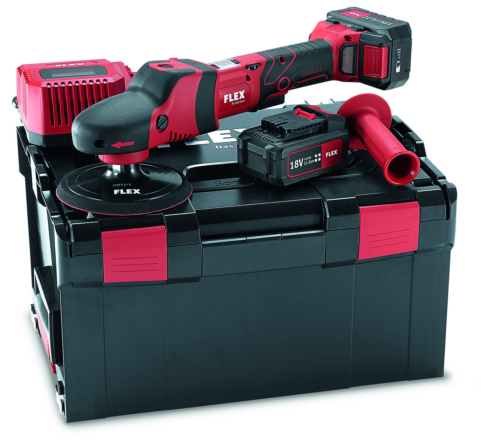 Akku-Rotationspolierer PE 150 18.0-EC/5.0 Set/ mit 2 Akkus